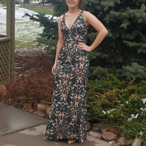 Dress the Population, formal, prom, dress, green